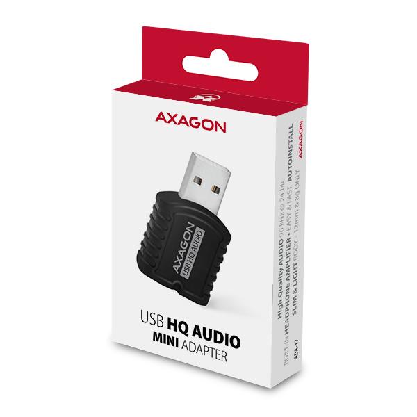 AXAGON ADA-17, USB 2.0 - externá zvuková karta HQ MINI, 96kHz/ 24-bit stereo, vstup USB-A14