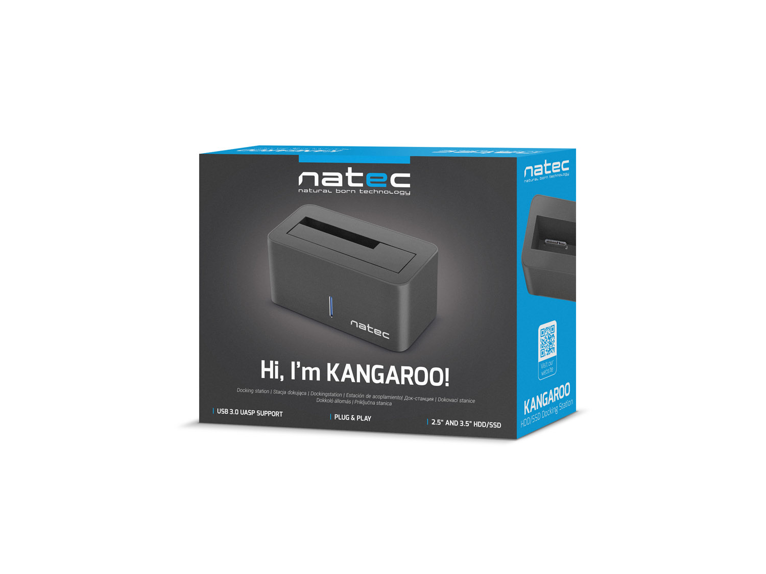 Dokovacia stanica pre HDD 2, 5"/ 3, 5" USB 3.0 Natec Kangaroo, vrátane napájacieho adaptéra12 