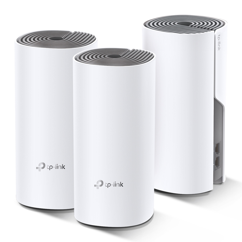 TP-Link AC1200 Whole-home Mesh WiFi System Deco E4 (3-pack), 2x10/ 100 RJ451 