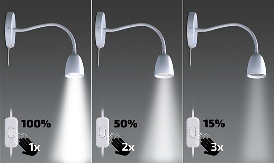 Solight LED nástenná lampička, stmievateľná, 4W, 280lm, 3000K, biela2 