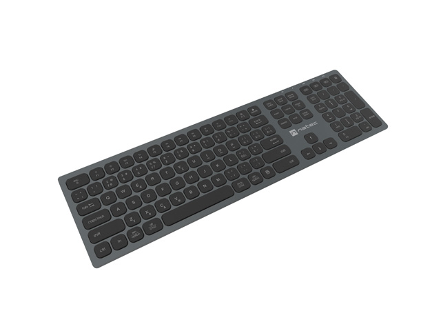 Natec klávesnica DOLPHIN/ Bezdrôtová Bluetooth/ CZ- SK layout/ Šedá4 