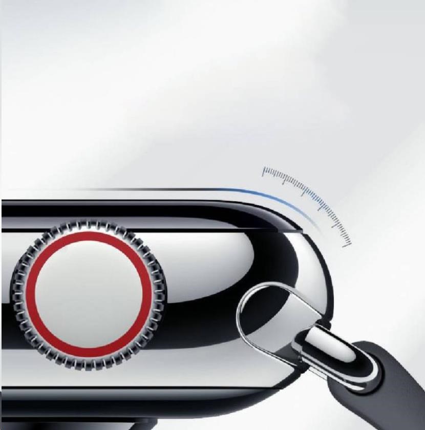 COTECi 4D sklo s celoplošným lepením s černým lemem pro Apple watch 41 mm2 