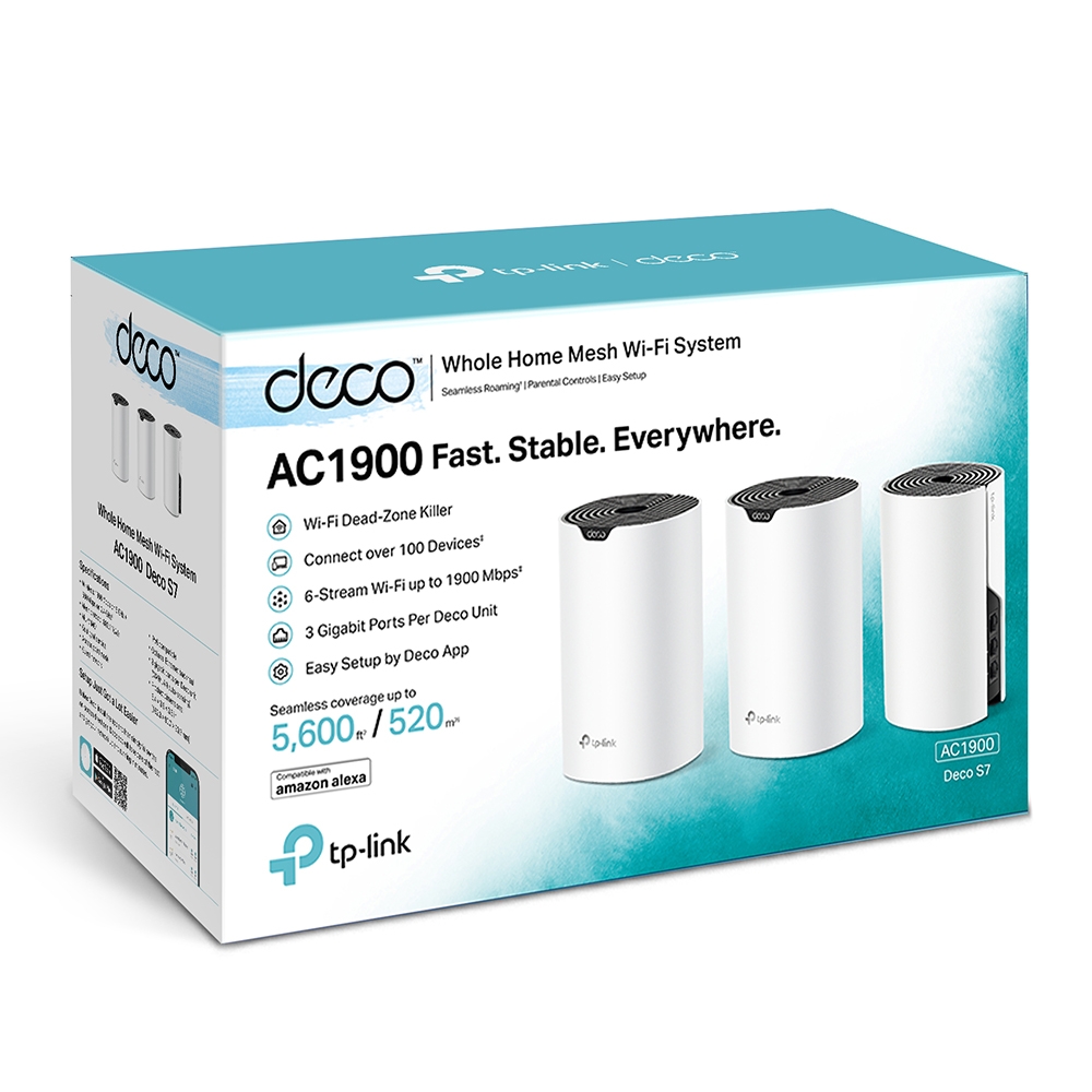 TP-Link AC1900 Whole-Home WiFi System Deco S7(3-pack)2 
