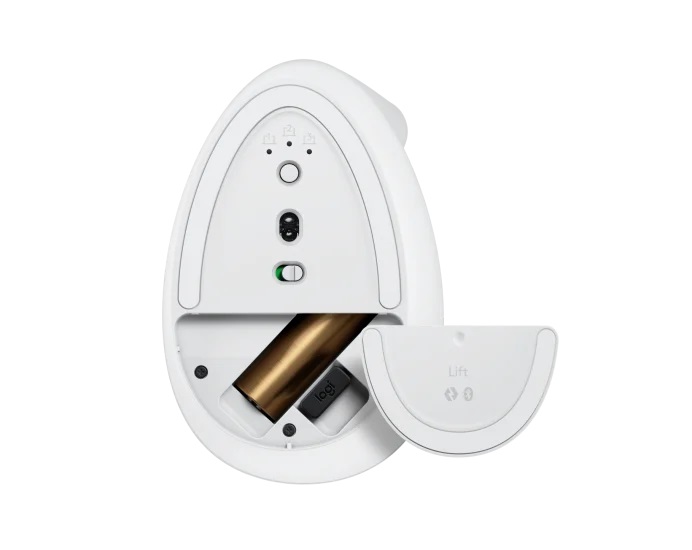 Logitech Lift/ Vertikálna/ Optická/ Pre pravákov/ 4 000 DPI/ USB+BT/ Svetlo šedá0 