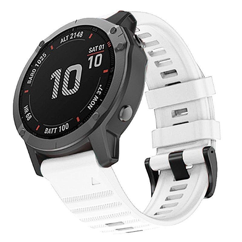 RhinoTech řemínek pro Garmin QuickFit silikonový outdoor 22mm bílý4 