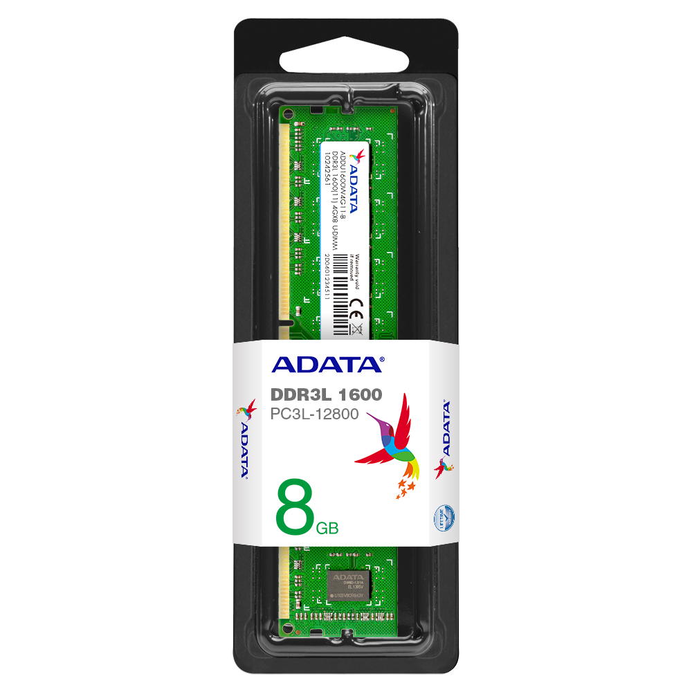 Adata/ DDR3L/ 8GB/ 1600MHz/ CL11/ 1x8GB1 