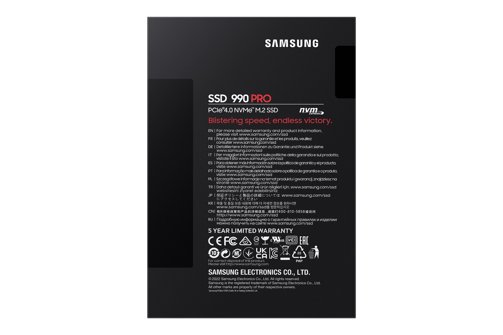 Samsung 990 PRO/ 1TB/ SSD/ M.2 NVMe/ Čierna/ 5R5 