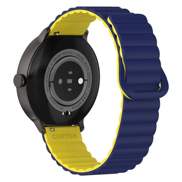 Canyon Jacky SW-69, smart hodinky, BT, fareb. LTPS displej 1,3", vodotes. IP68, 25 športov, modro/žlté0 