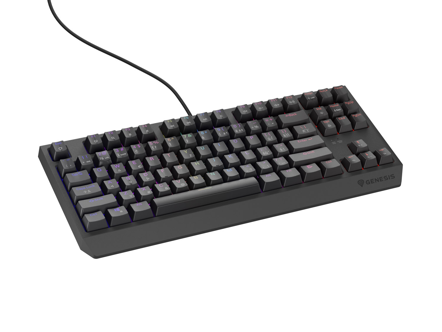 Herná klávesnica Genesis THOR 230/ TKL/ RGB/ Outemu Red/ Drôtové USB-A/ CZ- SK layout/ Čierna12 