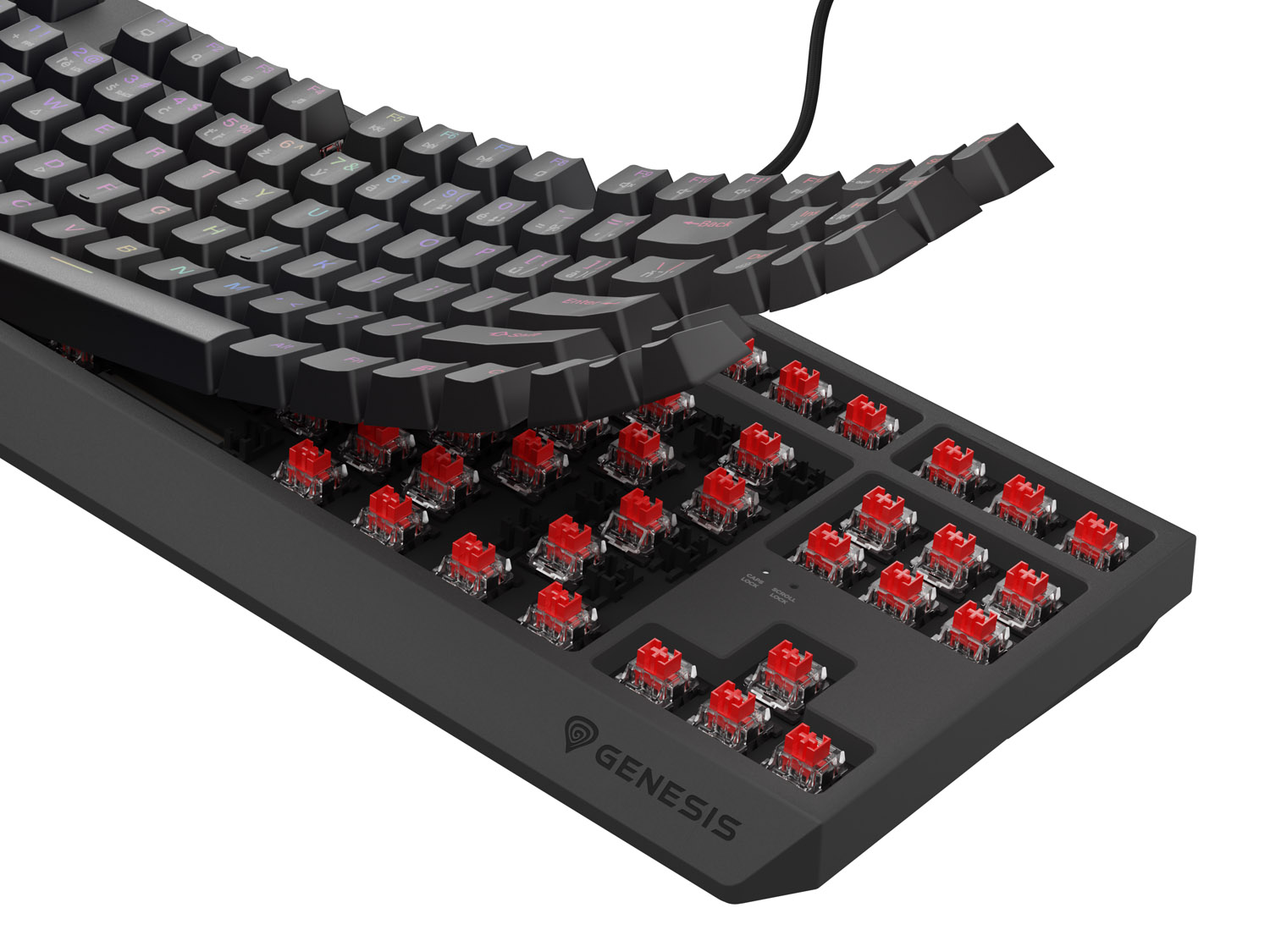 Herná klávesnica Genesis THOR 230/ TKL/ RGB/ Outemu Red/ Drôtové USB-A/ CZ- SK layout/ Čierna4 