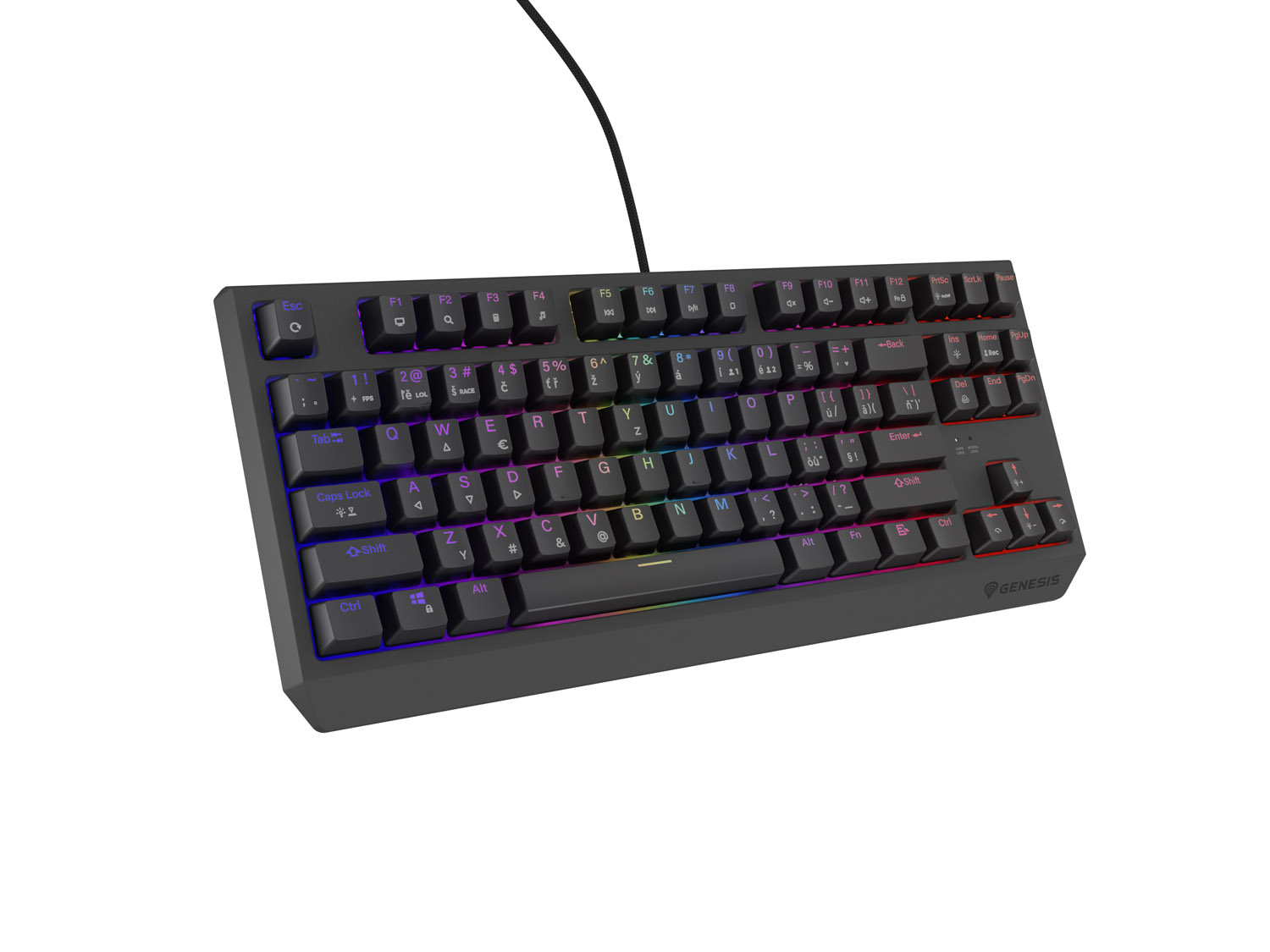 Herná klávesnica Genesis THOR 230/ TKL/ RGB/ Outemu Red/ Drôtové USB-A/ CZ- SK layout/ Čierna13 