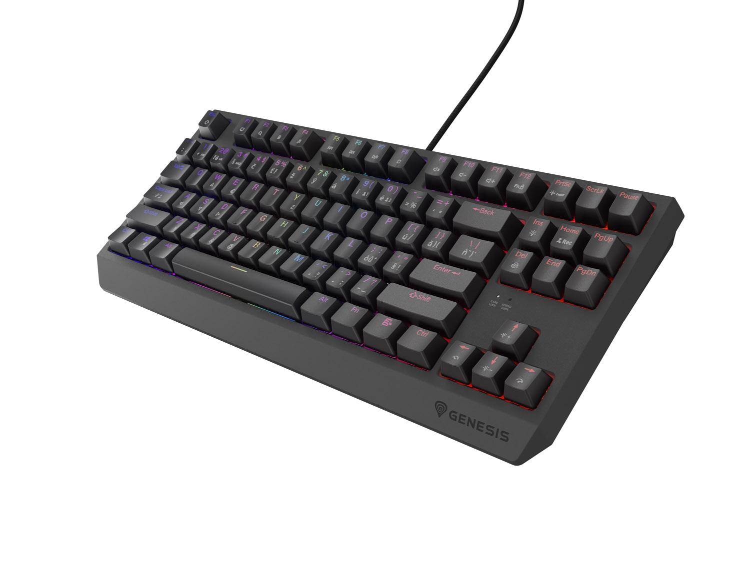 Herná klávesnica Genesis THOR 230/ TKL/ RGB/ Outemu Red/ Drôtové USB-A/ CZ- SK layout/ Čierna5 