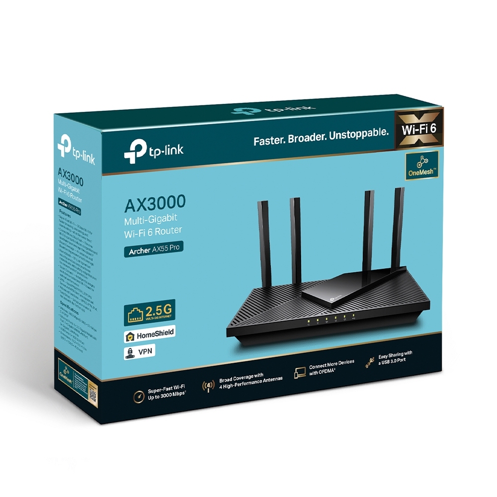 TP-Link Archer AX55 Pro, AX3000 WiFi6 router3 