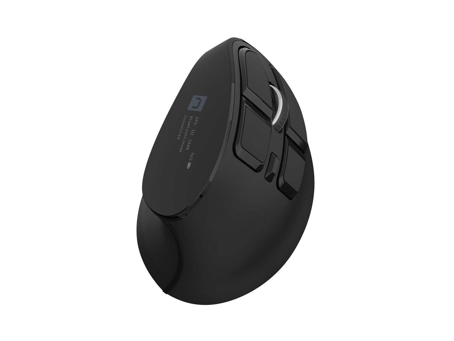 Vertikálna bezdrôtová myš Natec EUPHONIE PRO/ Vertikálna/ Blue Sense/ Pre pravákov/ 2 400 DPI/ USB+BT/ Čier0 