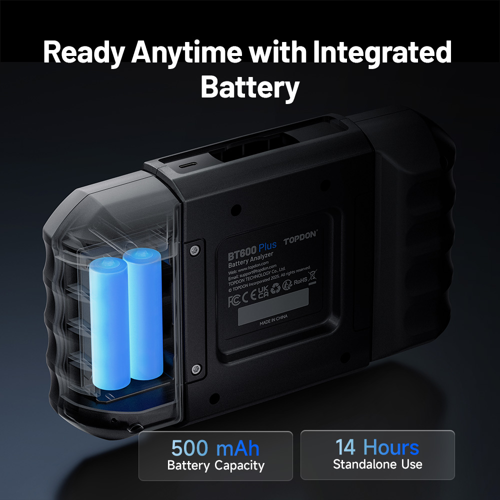 TOPDON Tester autobatérií BT600P/ 3, 5" displej/ 5200mAh/ 6V, 12V, 24V5 