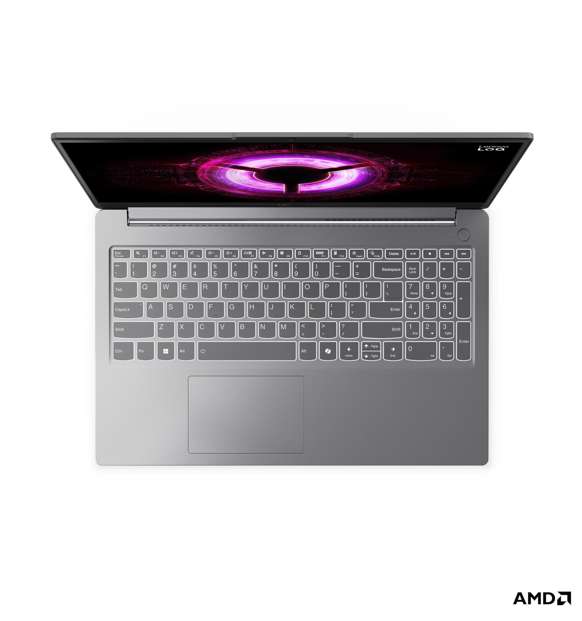Lenovo IP LOQ 15ARP10E, Ryzen 5 150, 15.6˝ 1920 x 1080 FHD, RTX3050/6GB, 16GB, SSD 512GB, FDOS, šedý, 2y CI11 