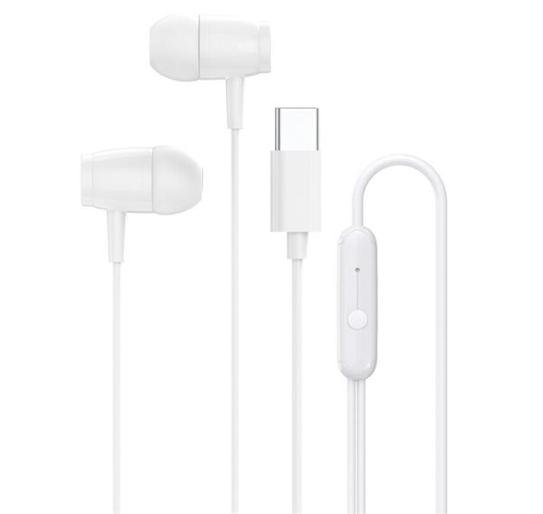 Canyon SEP-5, slúchadlá do uší, integrované ovládanie, hlboké basy, USB-C kábel 1.2m, biele1 