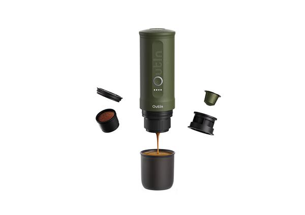 Outin Nano Prenosný espresso kávovar, farba lesná zelená2 
