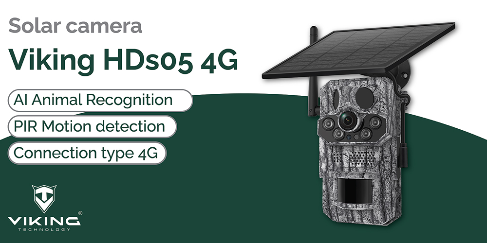 Solárna kamera Viking HDs05 4G/ 2304x1296/ PIR detekcia/ pohybový senzor/ 7800mAh14 