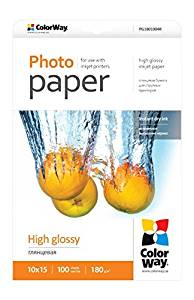 ColorWay Fotopapier  Vysoko lesklý 180g/m,100ks,10x150 