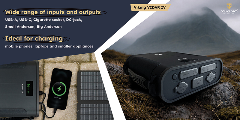 Outdoorová powerbanka Viking VIDAR IV/ 144000mAh/ MAX 360W/ USB-A/ USB-C/ cigaretová zásuvka/ Big Anderson6 