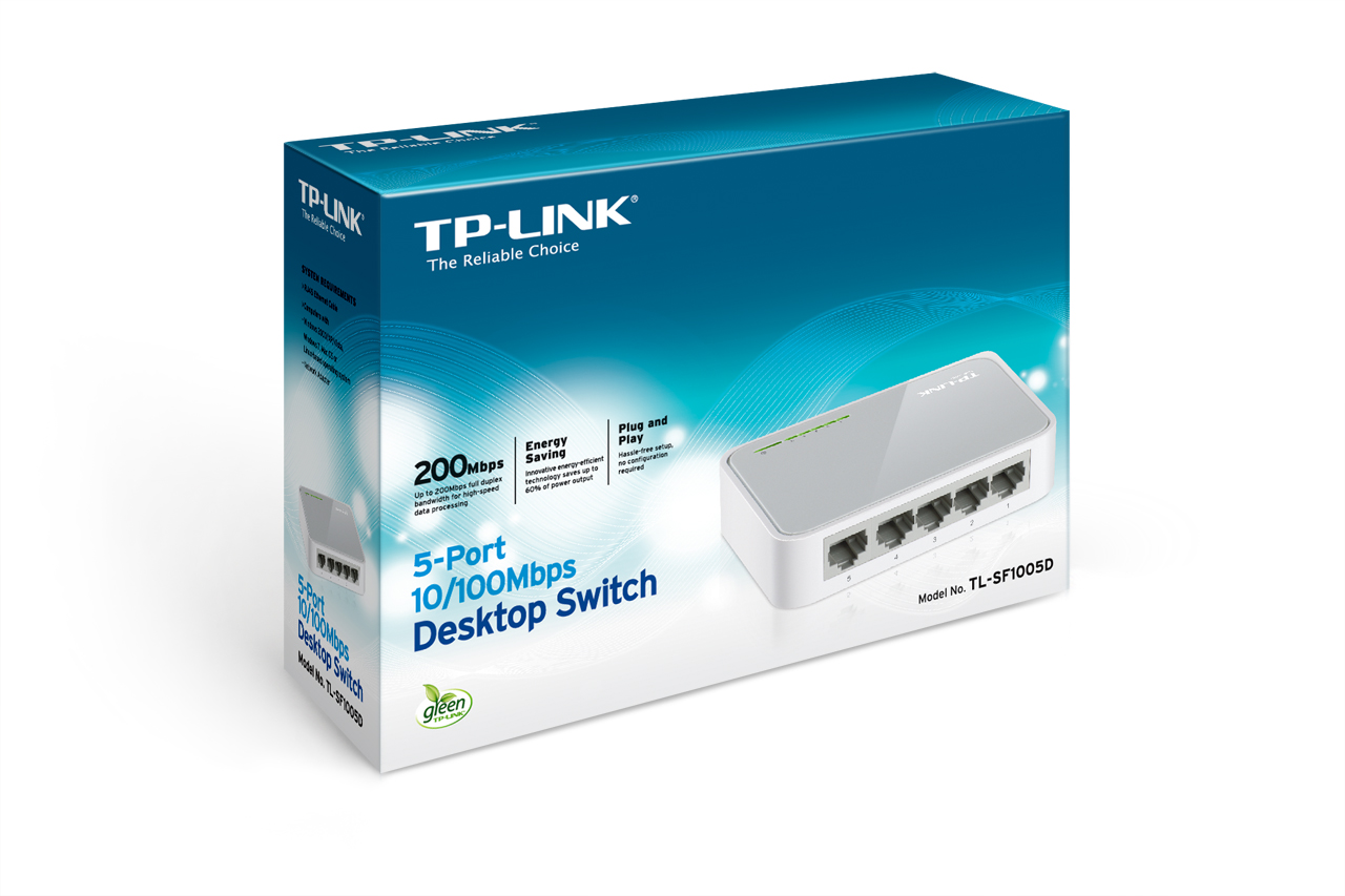 TP-Link TL-SF1005D 5x 10/ 100Mbps Desktop Switch6 