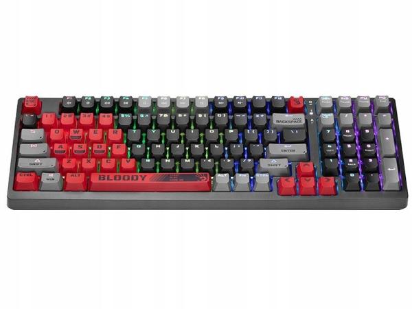 A4tech Bloody Klávesnice S98 Sports,  herní klávesnice,  mechanická,  drátová,  Red Switch,  CZ/ SK,  Černá2