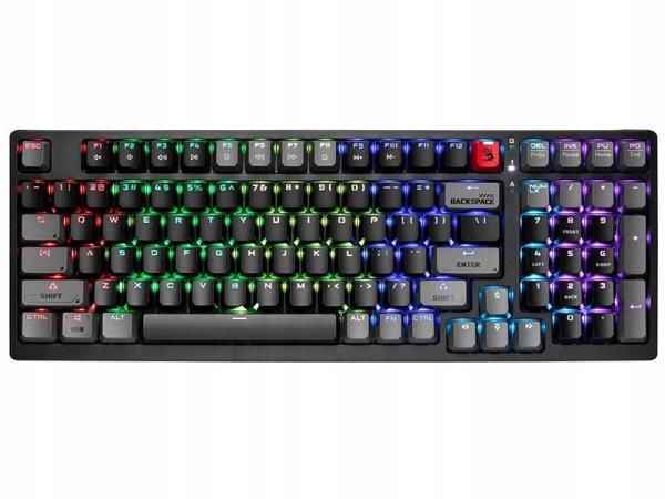 A4tech Bloody Klávesnice S98 Sports,  herní klávesnice,  mechanická,  drátová,  Red Switch,  CZ/ SK,  Černá4