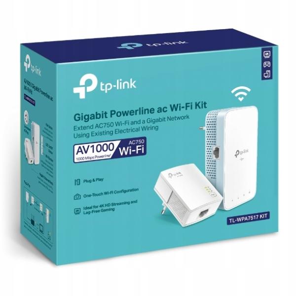 TP-Link TL-WPA7517 KIT AV1000 Gb Powerline AC750 Wifi kit (2ks)1