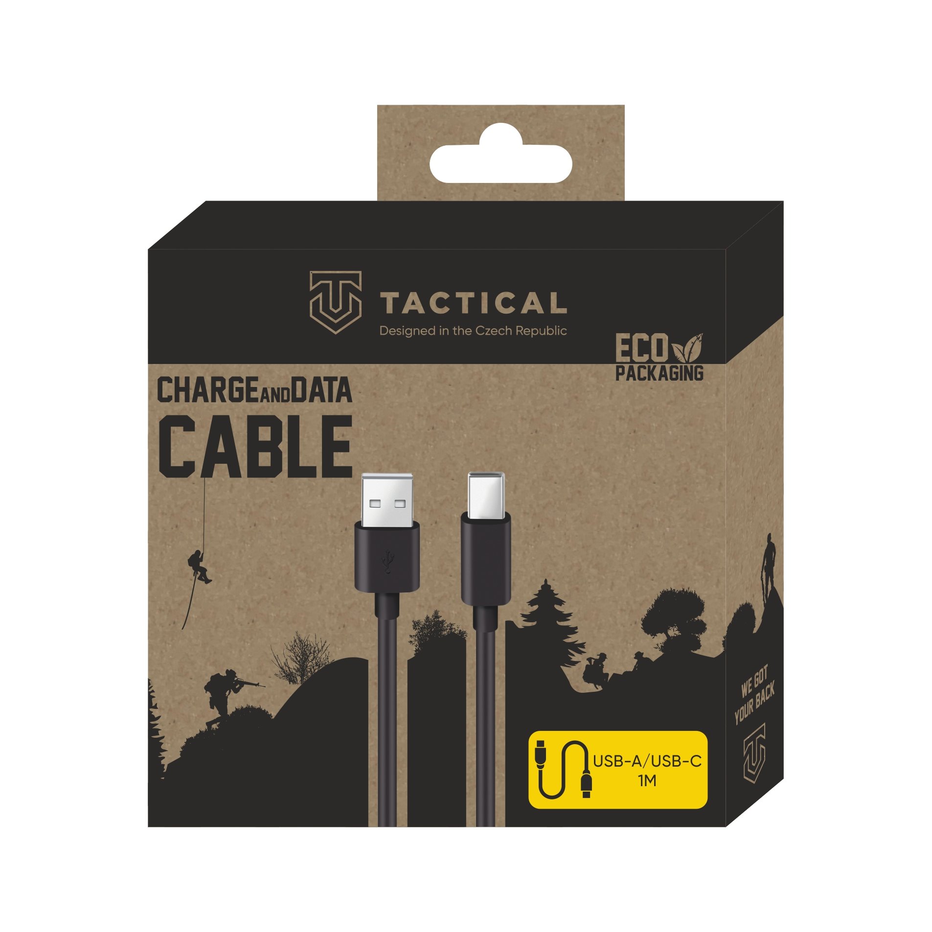 Kabel USB-A/USB-C 1m čierny0 