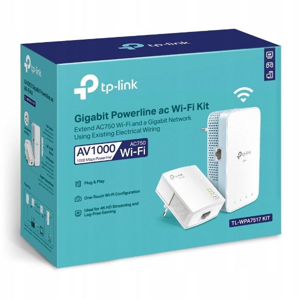 TP-Link TL-WPA7517 KIT AV1000 Gb Powerline AC750 Wifi kit (2ks)1 