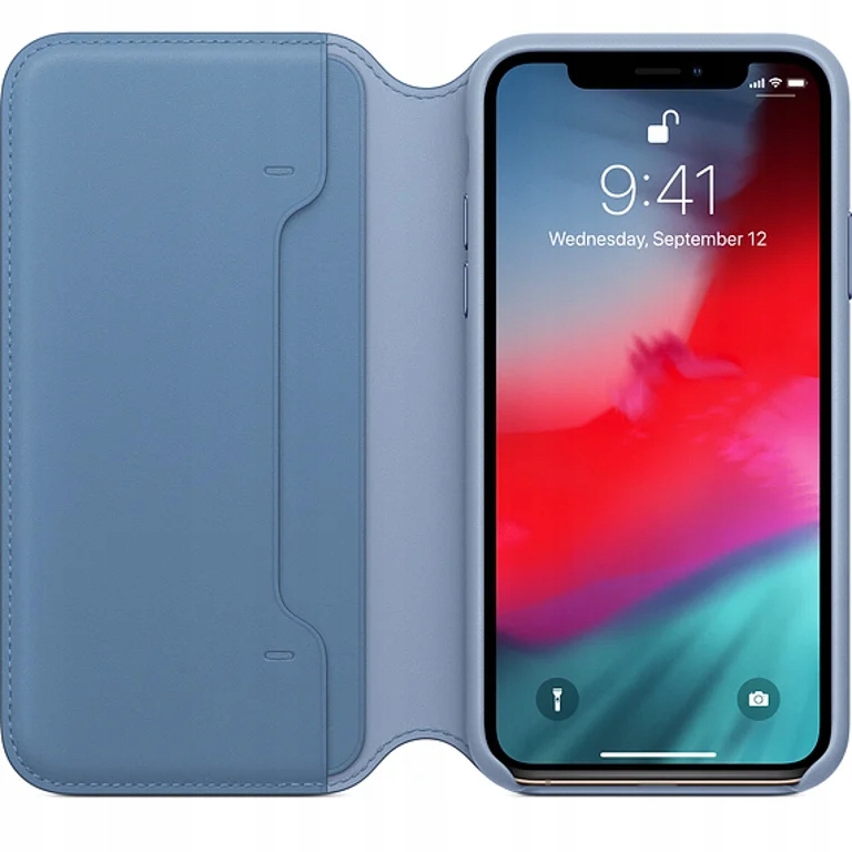 Puzdro iPhone XS Leather Folio Cornflower1 