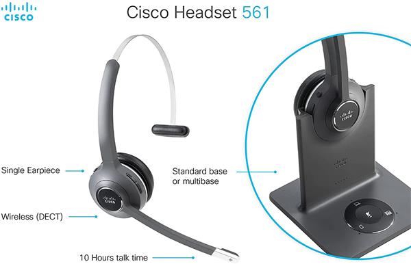 561 Wireless Single Headset, Multi Base Station EU 