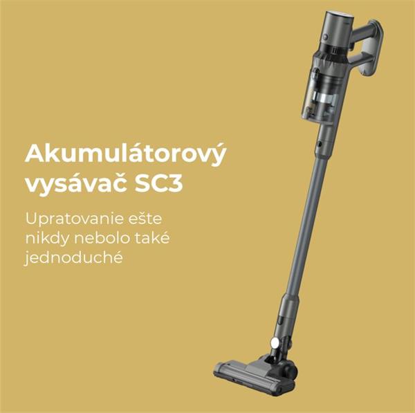AENO Tyčový vysavač SC3, turbo kefa s LED svetlom, umyvatelny filter,  
