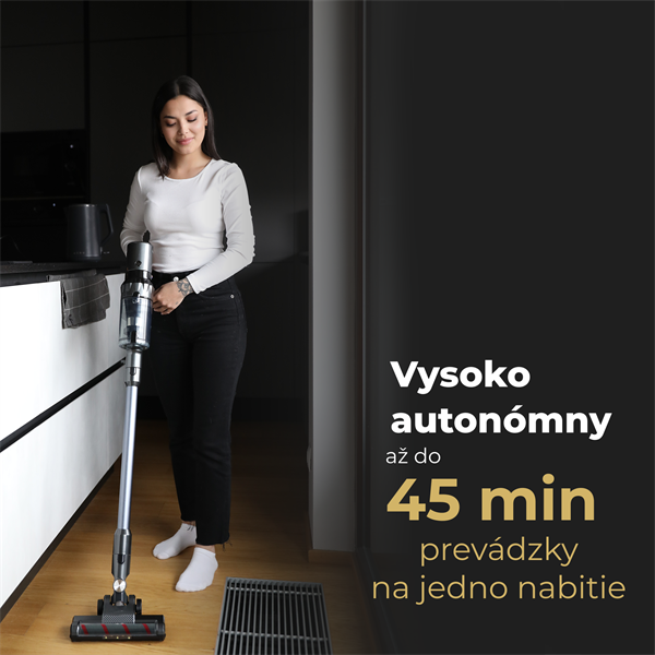 AENO Tyčový vysavač SC3, turbo kefa s LED svetlom, umyvatelny filter,  