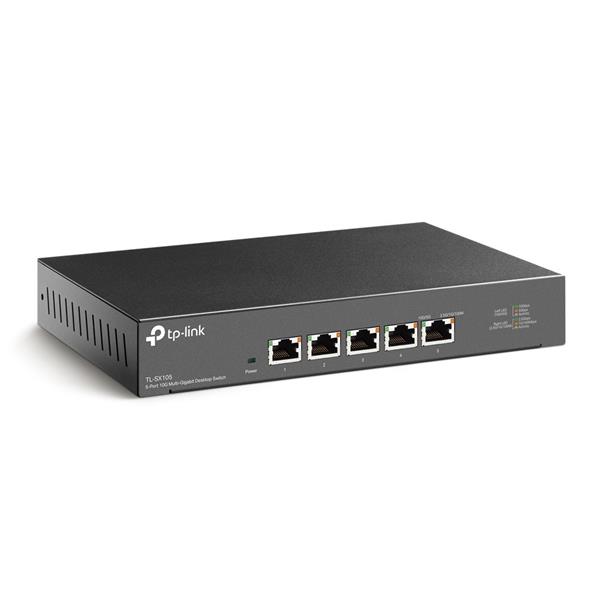 5-Port 10G Multi-Gigabit Desktop Switch PORT: 5× 10G RJ45 Ports SPEC: Desktop Steel Case FEATURE: Plug and Play 