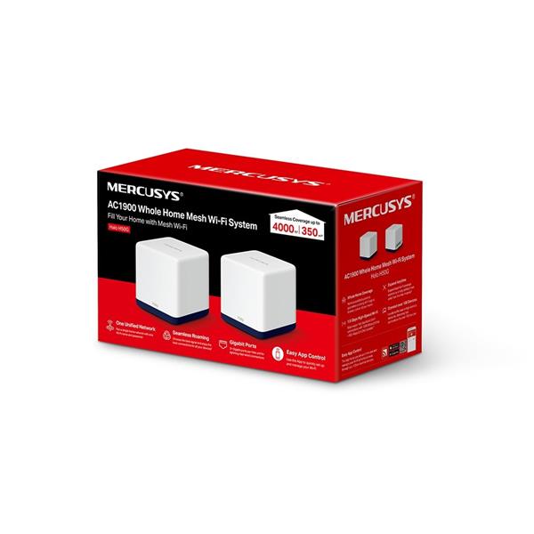 AC1900 Whole Home Mesh Wi-Fi System SPEED: 600 Mbps at 2.4 GHz + 1300 Mbps at 5 GHz SPEC: 3× Internal Antennas, 3× Gigab 