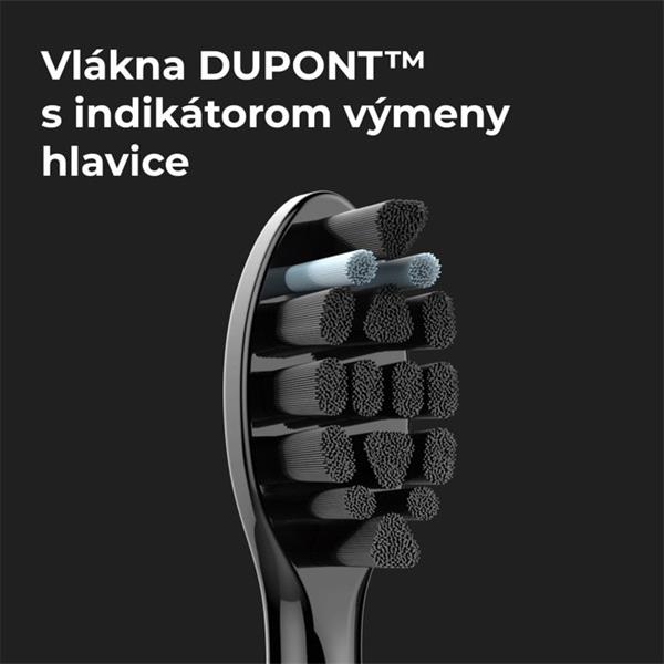 AENO sonická zubná kefka DB6, Čierna, 2 hlavice kefky, DUPONT, 46000 rpm, 5 módov 
