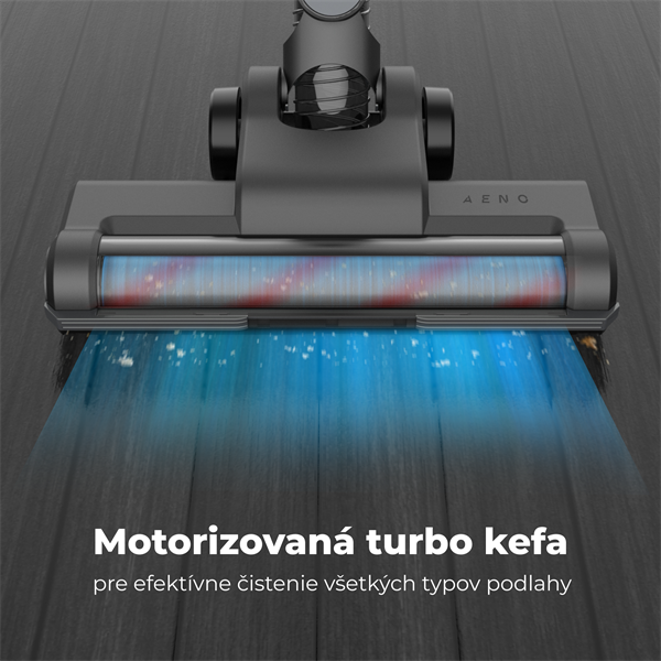 AENO Tyčový vysavač SC3, turbo kefa s LED svetlom, umyvatelny filter,  