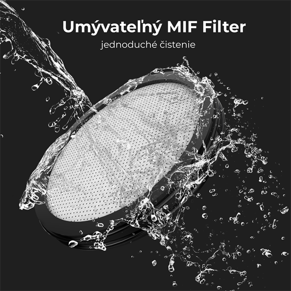 AENO Tyčový vysavač SC3, turbo kefa s LED svetlom, umyvatelny filter,  