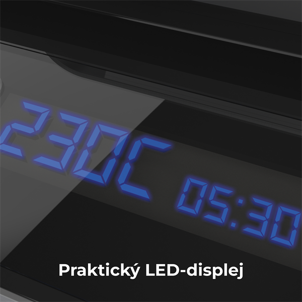 AENO Elektrický gril EG1, 2000W, 320*220mm, 3 režimy ohrevu, uhol otvorenia -180°, Regulácia teploty, Casovac 