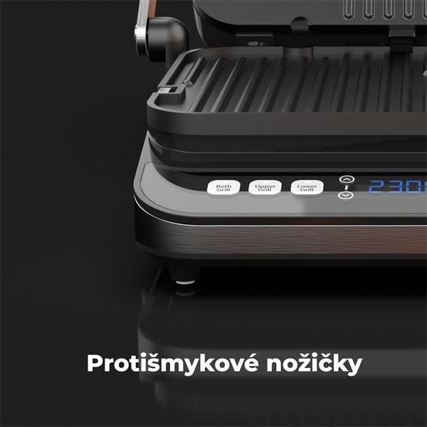 AENO Elektrický gril EG1, 2000W, 320*220mm, 3 režimy ohrevu, uhol otvorenia -180°, Regulácia teploty, Casovac 