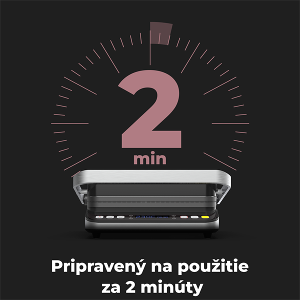 AENO Elektrický gril EG1, 2000W, 320*220mm, 3 režimy ohrevu, uhol otvorenia -180°, Regulácia teploty, Casovac 