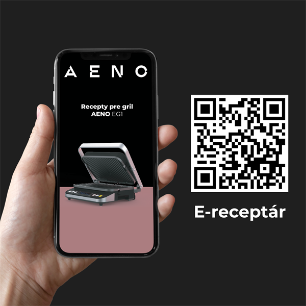 AENO Elektrický gril EG1, 2000W, 320*220mm, 3 režimy ohrevu, uhol otvorenia -180°, Regulácia teploty, Casovac 