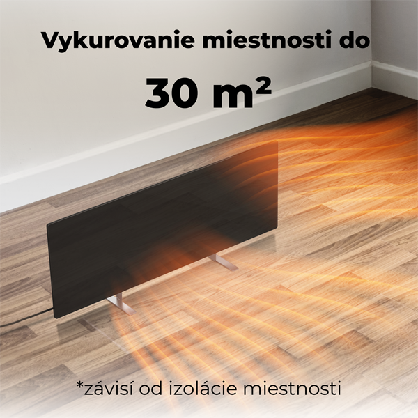 AENO AGH2S Premium Eco Smart Ohrievač čierny, WI-FI, max 700W, Infra 