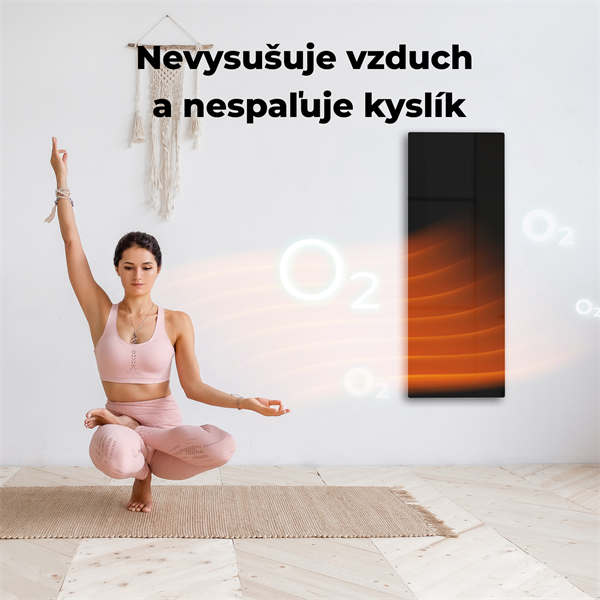 AENO AGH2S Premium Eco Smart Ohrievač čierny, WI-FI, max 700W, Infra 