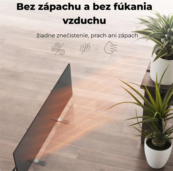 AENO AGH2S Premium Eco Smart Ohrievač čierny, WI-FI, max 700W, Infra 