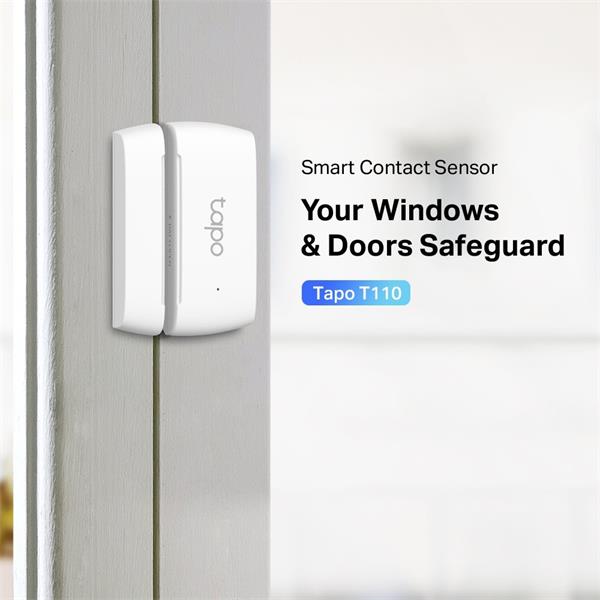 Smart Door/Window Sensor SPEC: 868 MHz, battery powered(1*CR2032), 3M tape paste Feature: Tapo smart app, Tapo IoT hub r 