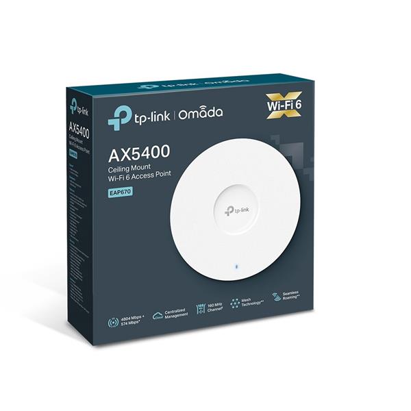 AX5400 Ceiling Mount Dual-Band Wi-Fi 6 Access Point  PORT: 1×2.5 Gigabit RJ45 Port SPEED:574Mbps at  2.4 GHz + 4804 Mbps 