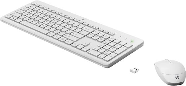 Bezdrôtová klávesnica a myš HP 230 - biela 